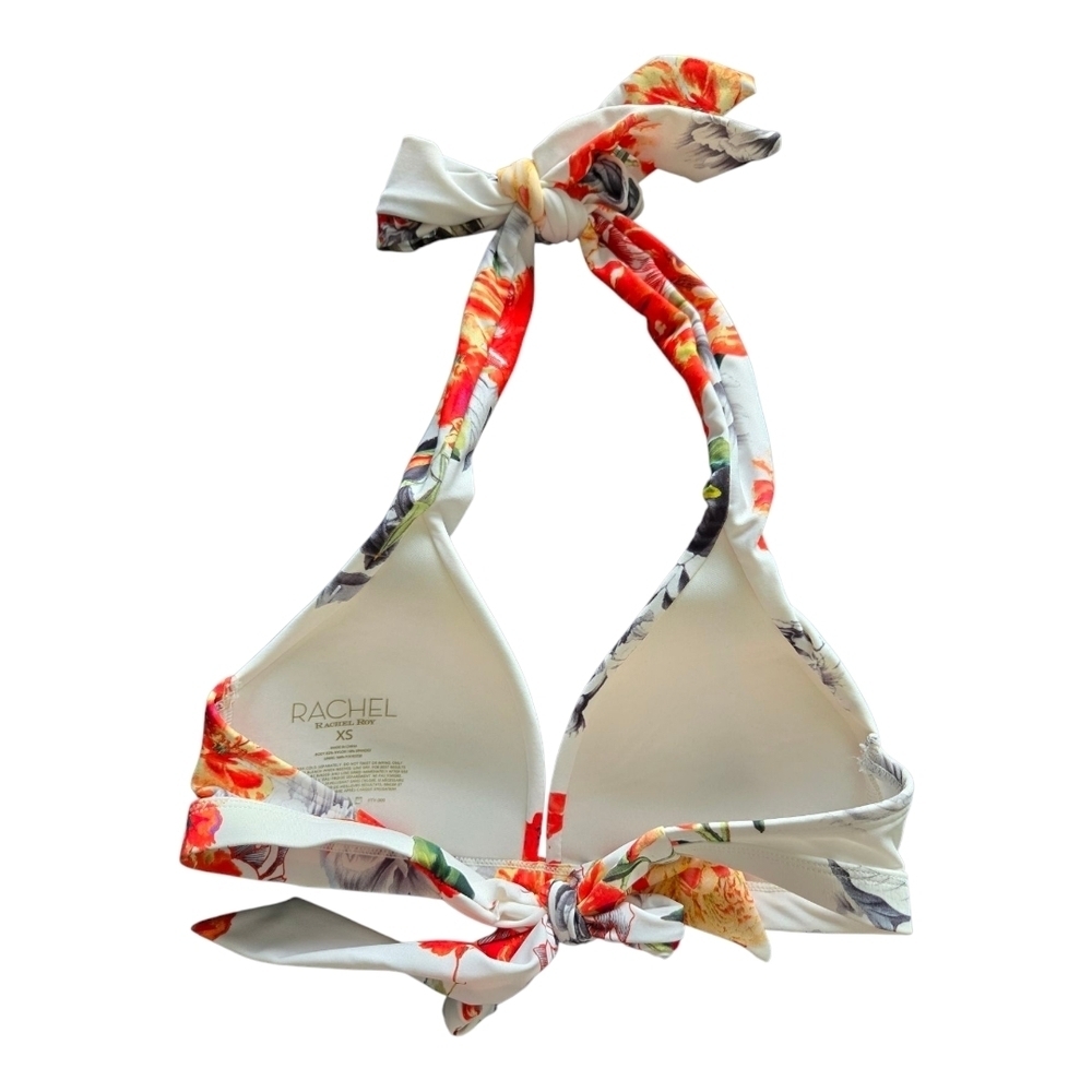 RACHEL Rachel Roy White and Red Halter Bikini, XSMALL - Picture 5 of 6